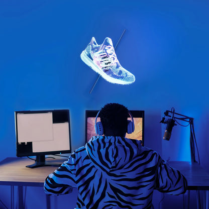Affichage publicitaire de projection de ventilateur holographique 3D de 16,1 pouces Convient aux enseignes.