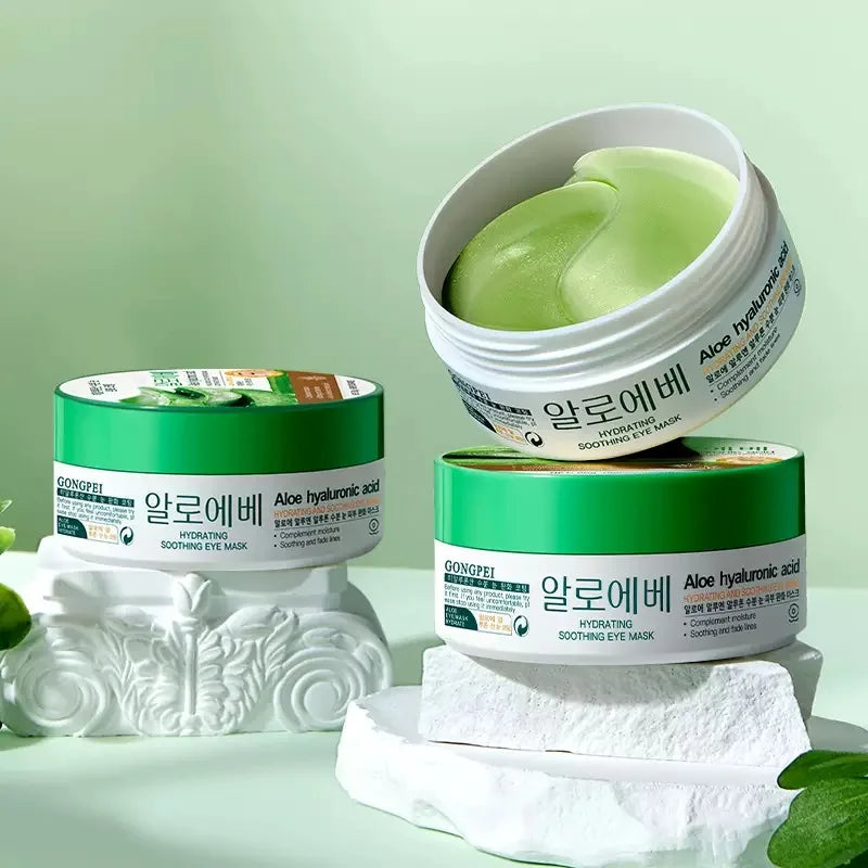 60pcs Aloe Vera Collagène Masque pour les yeux Anti-cernes Élimination des cernes Sacs pour les yeux Hydratant Rafermir Patchs pour les yeux Produits de soins de la peau des yeux
