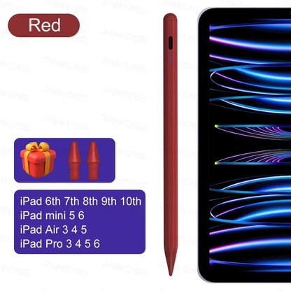 Pour iPad Pencil 10e génération Air 6 M2 Pro M4 Stylus avec inclinaison de la paume, pour iPad Pro 11 12.9 Air 4/5 7/8/9 mini 56 7 Tablette