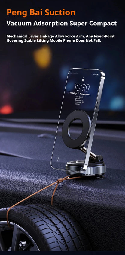 Pour le support de téléphone de voiture Magsafe 360 support. d'adsorption sous vide intelligent Support de pare-brise, magnétique stable