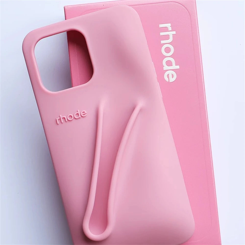 Étui de téléphone Rhode pour iPhone 16, 15, 14 Pro Max Plus, rouge à lèvres en silicone, motif toast expresso