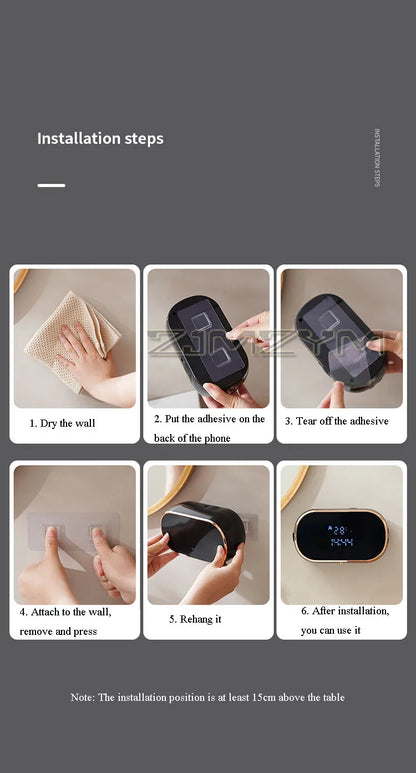 Distributeur de savon intelligent 350ML Distributeur automatique de avec USB Rechargeable