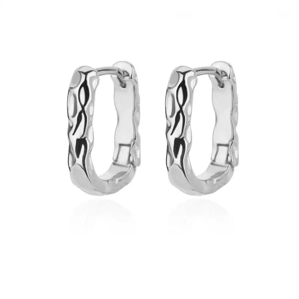 Boucles d'oreilles rondes élégantes pour femmes créoles en acier inoxydable de luxe Vintage Wedding Engagement Aesthetic Jewerly aretes