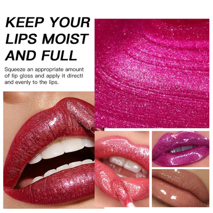 USHAS – Gloss à Lèvres Pailleté 12 Couleurs-Effet Diamant & Longue Tenue