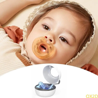 QX2D Désinfectant de tétines portable efficace 4pcs Perles de lampe UVC 3 minutes à chaque fois Type C Rechargeable pour les tétines