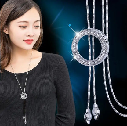 Collier Pendentif Fleur BYSPT – Couleur Argent & Imitation Perle