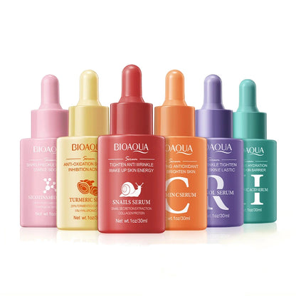 BIOAQUA – Sérum Visage Concentré à la Vitamine C, Rétinol & Acide Hyaluronique, Essence Anti-Âge Éclaircissante.