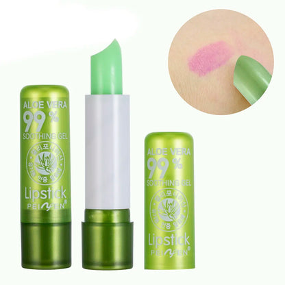 1 Pcs Aloe Vera Baume à lèvres magique Changement de couleur.