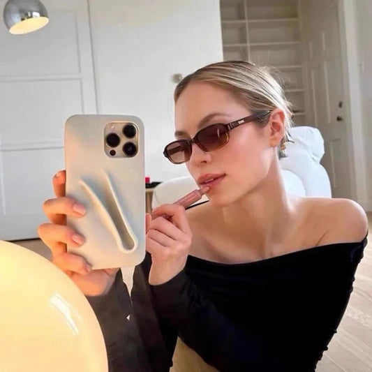 Coque de téléphone en silicone souple avec rouge à lèvres pour iPhone 16, 15, 14 Pro Max, X, XS, XR, 13, 12, Mini, 11, 6, 7, 8 Plus