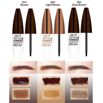 Tatouage d’une durée de 3 jours, types de crème de gel pour sourcils faciles à décoller, cosmétiques imperméables résistants à la transpiration, résistants à la transpiration, longue durée