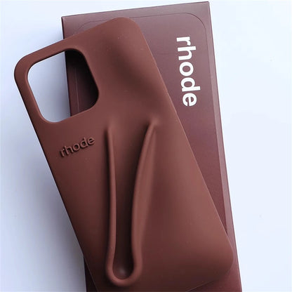 Étui de téléphone Rhode pour iPhone 16, 15, 14 Pro Max Plus, rouge à lèvres en silicone, motif toast expresso