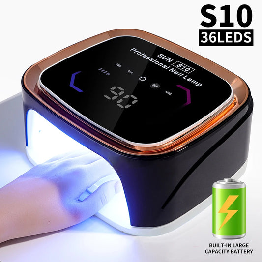 Professional Nail Art UV LED Light Rechargeable Dryer Smart Wireless HD Display Nail Drying Light pour un durcissement rapide de tous les gels
