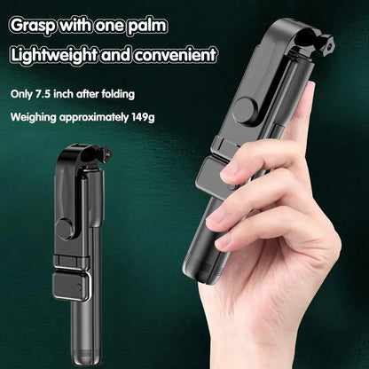 Trépied extensible Selfie Stick Trépied téléphonique avec selfies de groupe/diffusion en direct/enregistrement vidéo compatible avec tous les téléphones portables