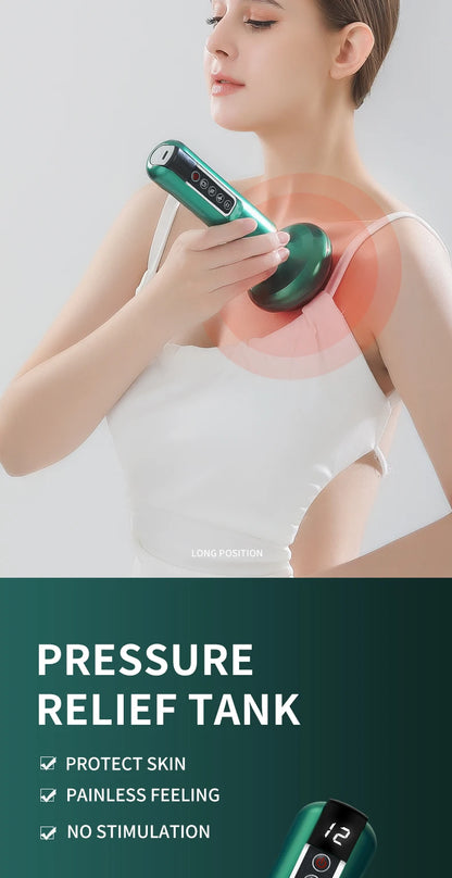 Masseur de Ventouses Électrique  Thérapie Infrarouge • Aspiration par Vide • Anti-Cellulite • Massage Gua Sha