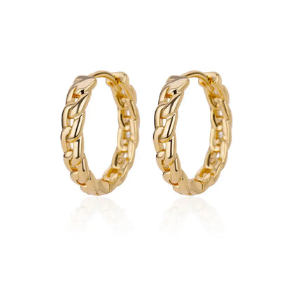 Boucles d'oreilles rondes élégantes pour femmes créoles en acier inoxydable de luxe Vintage Wedding Engagement Aesthetic Jewerly aretes