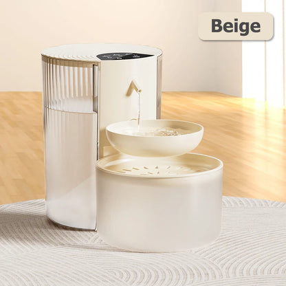 Distributeur d'eau intelligent pour animaux de compagnie, fontaine d'eau sans fil pour chat, distributeur d'eau pour chien, chargeur d'eau automatique rechargeable
