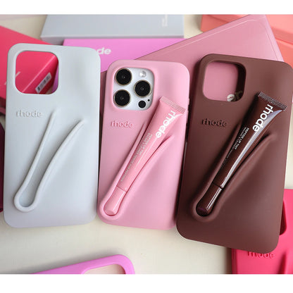 Étui de téléphone Rhode pour iPhone 16, 15, 14 Pro Max Plus, rouge à lèvres en silicone, motif toast expresso