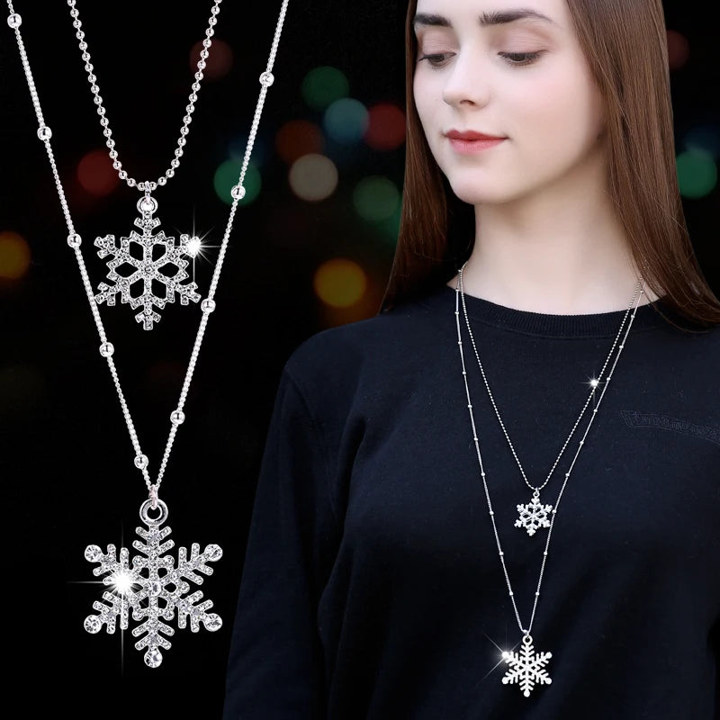 Collier Pendentif Fleur BYSPT – Couleur Argent & Imitation Perle