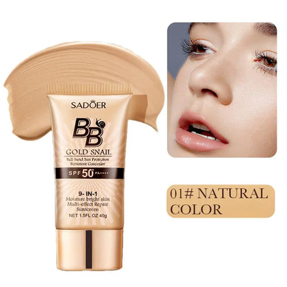 Fond de teint liquide BB crème mat SADOER, non gras, waterproof.