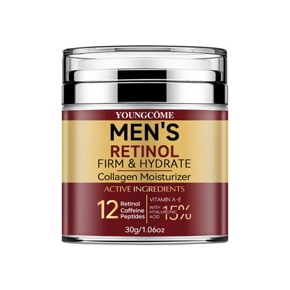 Crème Visage Raffermissante pour Hommes – Rétinol, Collagène & Éclat