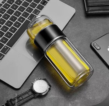 430ml Glass Tea Infuser Bottle Tea Flood Cup.