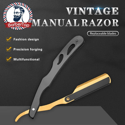 Rasoir Manuel pour Hommes – Rasoir de Sécurité en Acier Inoxydable  Rasage précis, durable et élégant – Livré avec 10 lames de rechange