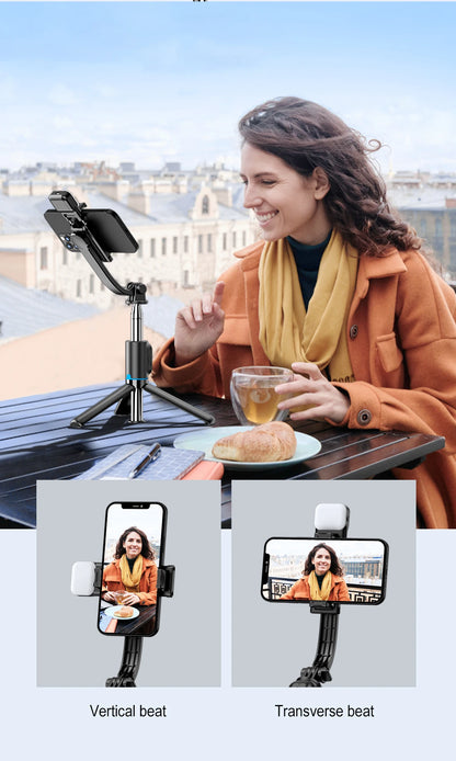 Trépied C01s Selfie Stick avec lumière de remplissage, monopode détachable de support de téléphone, télécommande Bluetooth sans fil pour Huawei iPhone Android