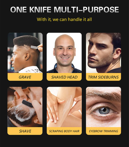 Rasoir Manuel pour Hommes – Rasoir de Sécurité en Acier Inoxydable  Rasage précis, durable et élégant – Livré avec 10 lames de rechange