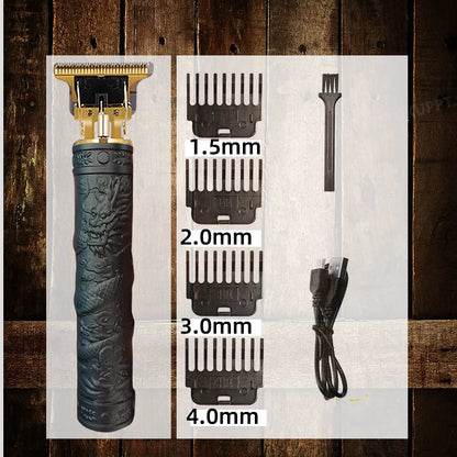 Rasoir Électrique Professionnel 3-en-1 pour Hommes  Tondeuse à barbe • Rasoir cheveux & contours • Style barber haute précision