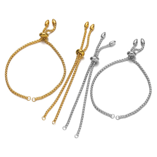 Bracelets Boho Réglables en Acier Inoxydable - Lot de 3