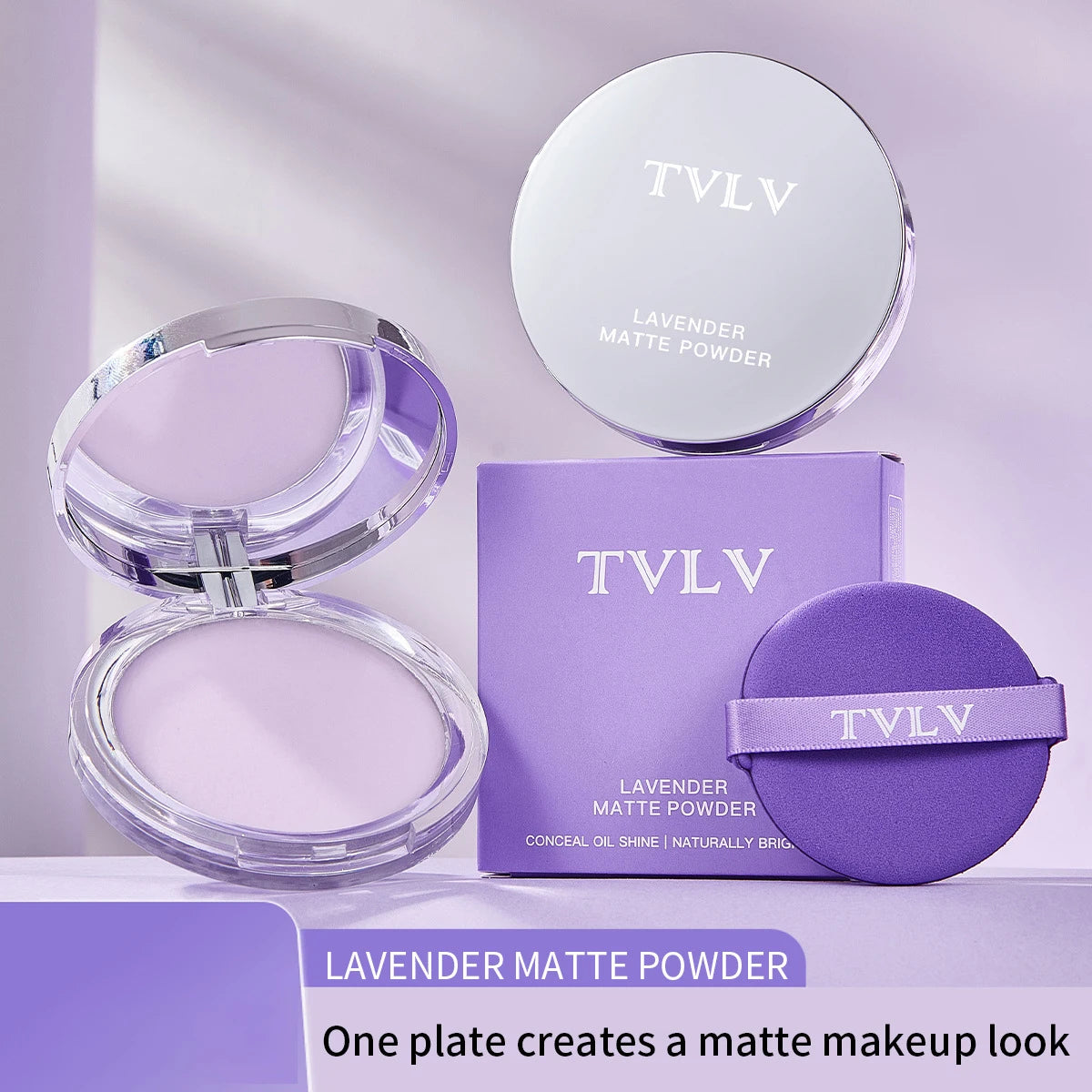 Poudre crème violette imperméable, bâton naturel pour le visage, poudre cosmétique