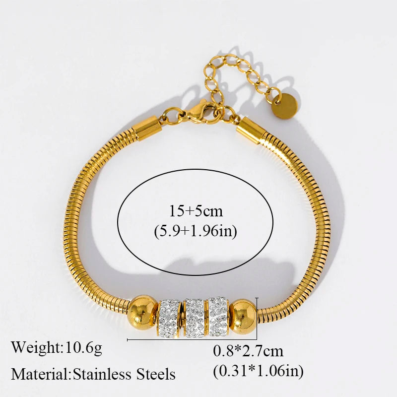 EILIECK Bracelet Torsadé en Acier Inoxydable 316L – Plaqué Or 18K, Étanche & Tendance Femme