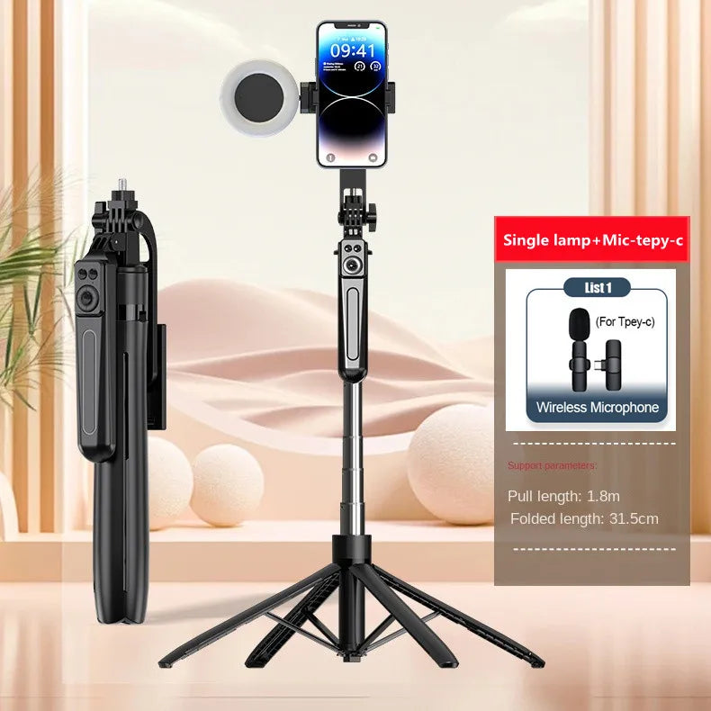COOL DIER Nouveau trépied pour appareil photo de smartphone, support de trépied avec obturateur Bluetooth, supports de bâton de selfie sans fil avec support de téléphone