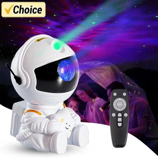 Projecteur d'étoiles Galaxy Night Light Astronaute Space Projector Starry Nebula Ceiling LED Lamp for Bedroom Home Decorative kids gift