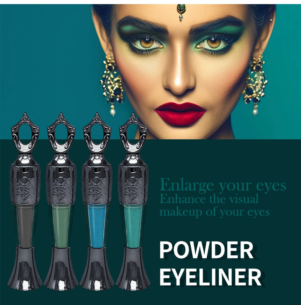 4Colors Etro Bottle Powder Eyeliner Mineral Powder Eye Liner Stick Imperméable Longue Durée Noir Kohl.