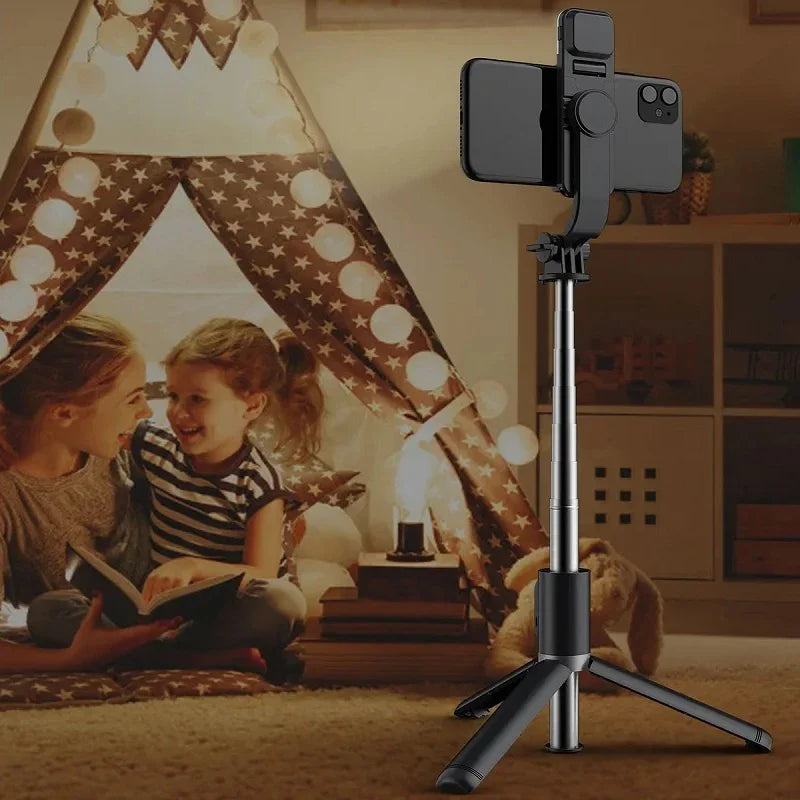 Xiaomi Mijia Selfie Stick 1045mm sans fil Bluetooth LED Fill Light Trépied étendu avec obturateur à distance pour téléphone portable Android IOS
