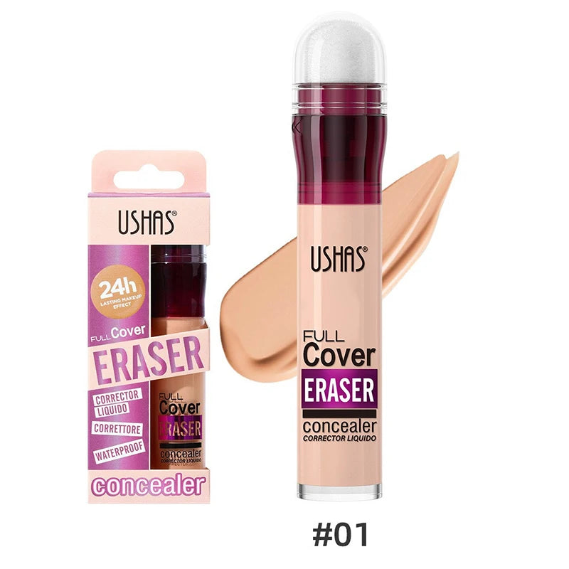 USHAS 12 couleurs tête d'éponge rotative fond de teint liquide anti-correcteur longue durée liquide n'enlève pas le maquillage correcteur imperméable
