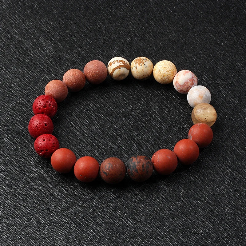 🌌 Bracelet Galaxie – 8 Planètes du Système Solaire & Étoile Gardienne