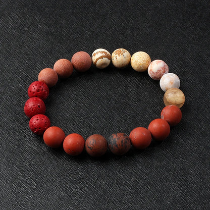 🌌 Bracelet Galaxie – 8 Planètes du Système Solaire & Étoile Gardienne