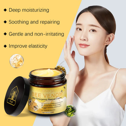 Crème de venin d'abeille Soulage les rougeurs, répare les dommages, renforce la peau, barrière cutanée, hydratant en profondeur, soins de la peau, crème pour le corps nourrissante