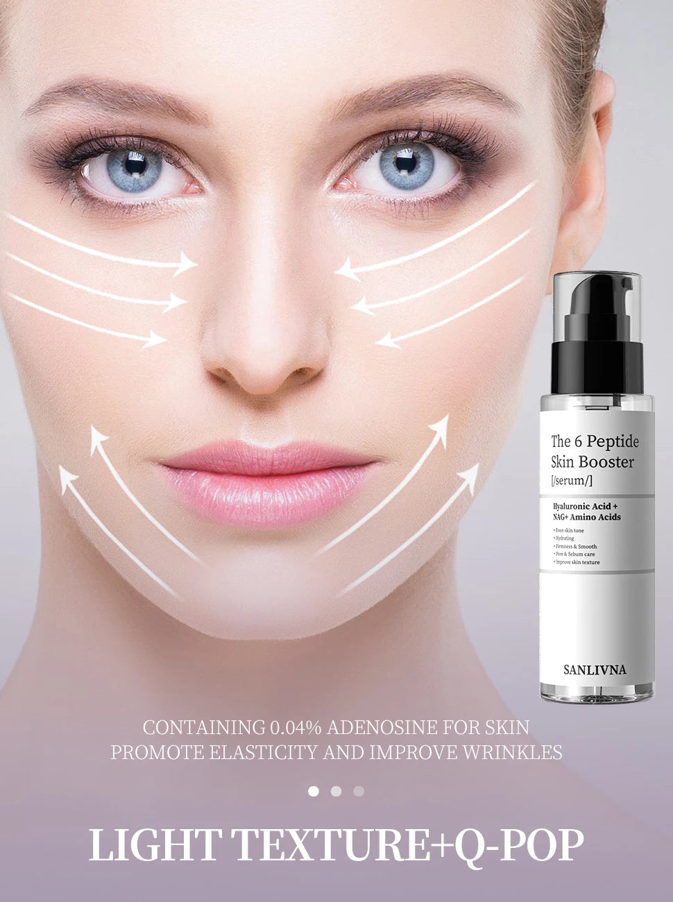 6 Peptide Essence L'ensemble de soins de la peau rafraîchissant.