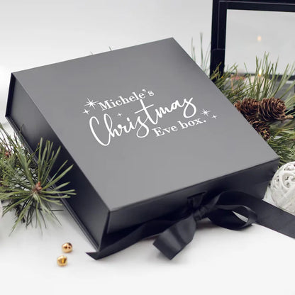 Coffret cadeau personnalisé à rabat magnétique pliable avec ruban