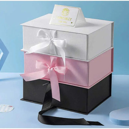 Coffret cadeau magnétique de luxe, coffret cadeau pliable, couvercle rabattable, coffret cadeau de Saint-Valentin