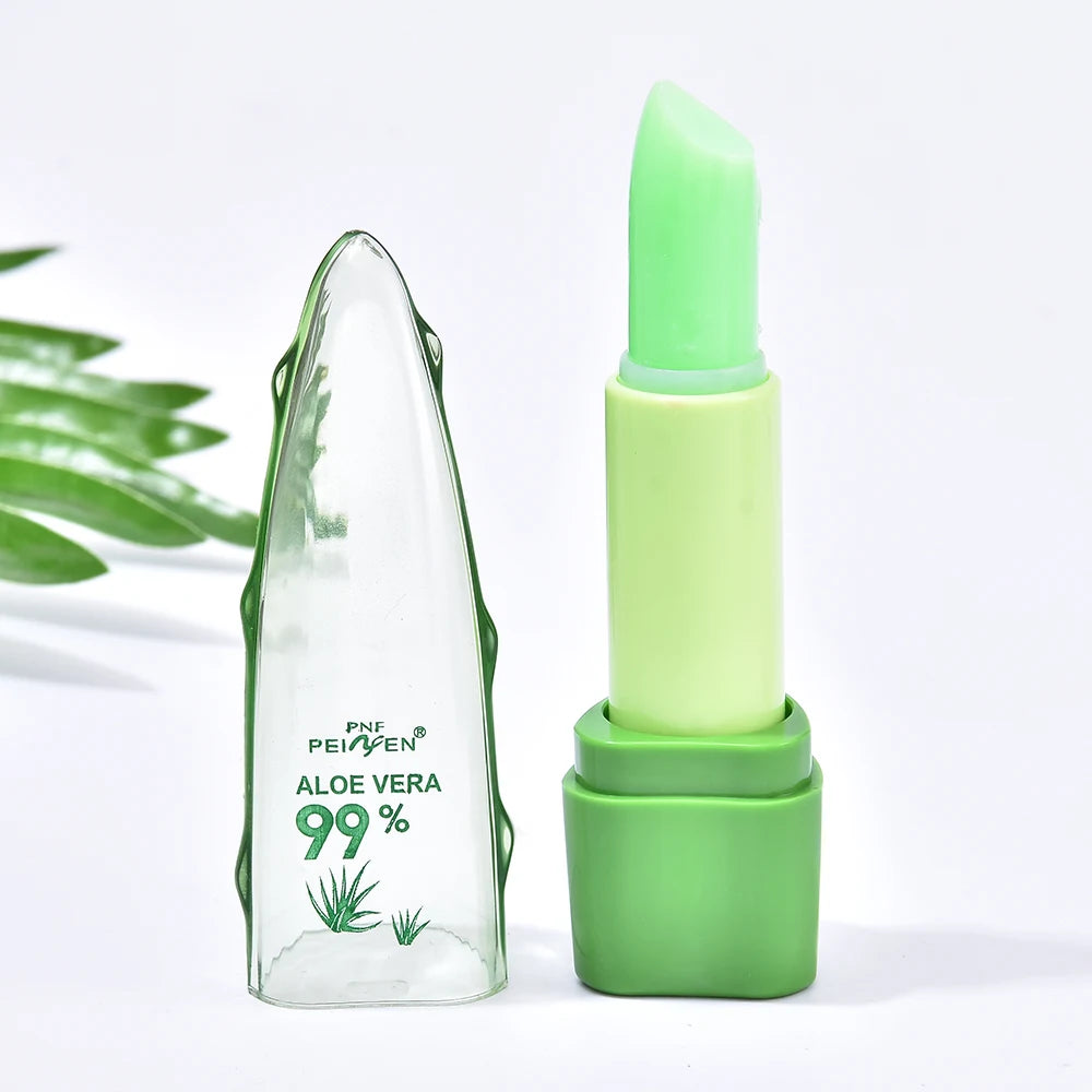 1 Pcs Aloe Vera Baume à lèvres magique Changement de couleur.