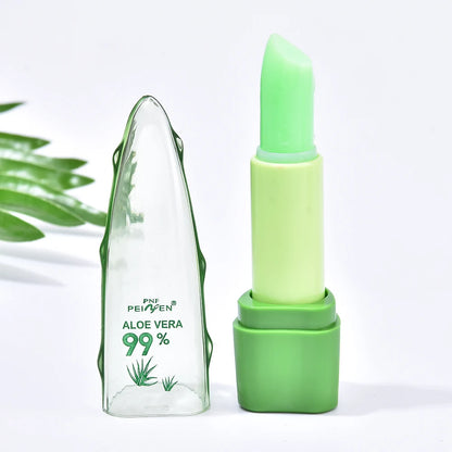 1 Pcs Aloe Vera Baume à lèvres magique Changement de couleur.