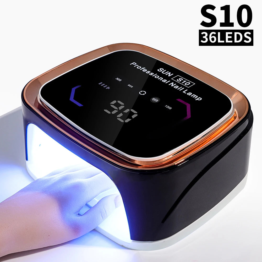 Professional Nail Art UV LED Light Rechargeable Dryer Smart Wireless HD Display Nail Drying Light pour un durcissement rapide de tous les gels