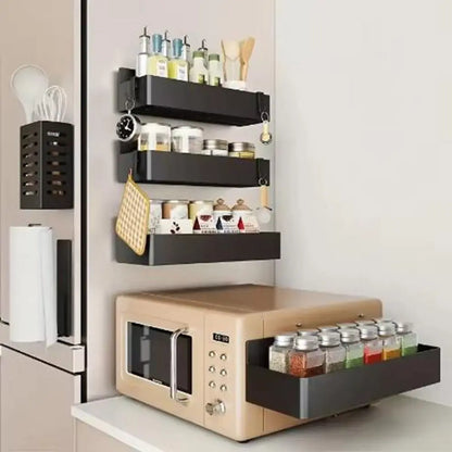 Lot de 2 Étagères Magnétiques Réglables – Organiseur de Cuisine & Épices
