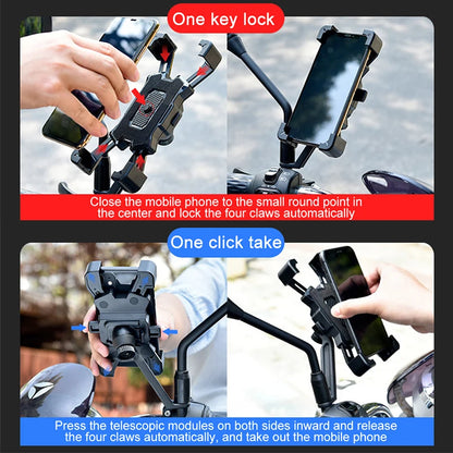 Support de téléphone de vélo électrique rotatif à 360° pour iPhone Xiaomi Riding MTB Bike Moto Support de support de moto Cyclisme antidérapant