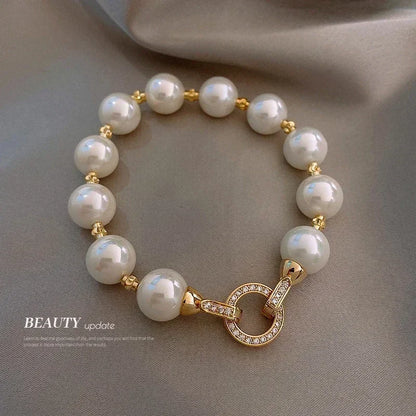 Bracelet de Perles de Luxe – Style No.5, Bijou Élégant pour Femme