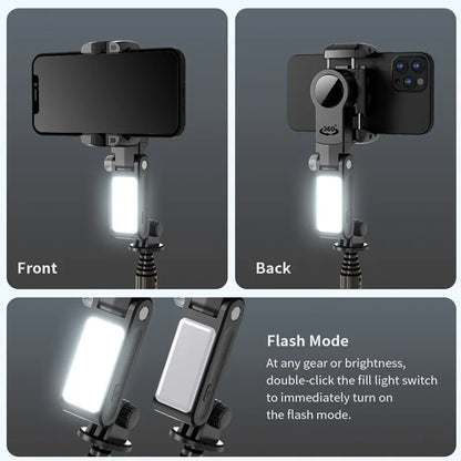 Rotation à 360° suivant le mode de prise de vue Stabilisateur de cardan Selfie Stick Trépied pour iPhone.